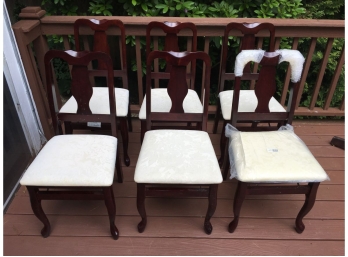 Set Of Six Folding Dining Chairs