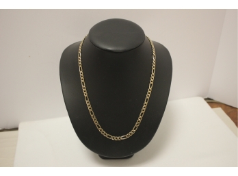 Pre Owned 14K Gold Plated Men's 24' Figaro Chain Necklace