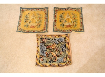 Three Beautiful French Tapestry Pillow Covers