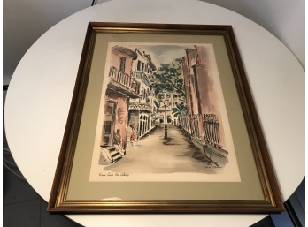 New Orleans Framed  Watercolor