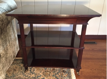 Baker Three Tier Single Drawer End Table