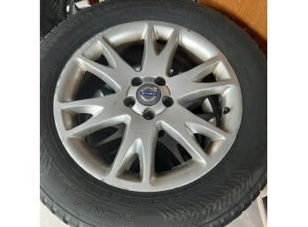 FOUR TIRES - NOKIAN - All Studded, Radial, Tubeless, VOLVO Hubcaps!