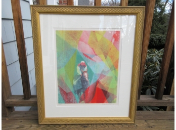 Bright Limited Edition Signed Lithograph Of A Jockey