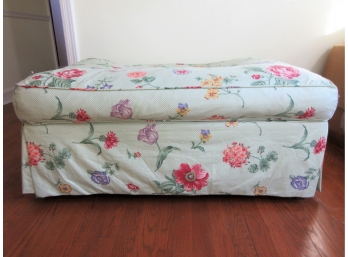 Floral Upholstered Pouffe / Ottoman
