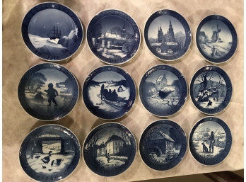 12 Royal Copenhagen Yearly Plates- No Boxes