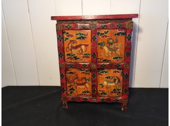 Hand-Painted Asian Cabinet