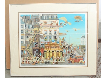 'Montmarte - Marie 18 Paris' Lithograph - Illegibly Signed
