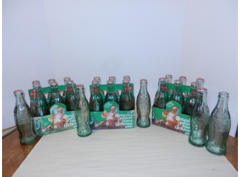 Lot 23 Vtg Coca Cola Bottles / Cardboard 6 Pack Carriers