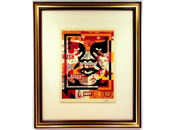 Shepard Fairey - Andre Obey Collage - Artist Signed - Offset Lithograph