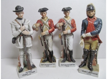 Revolutionary Soldier Porcelain Figurine Lot Gloss Finish