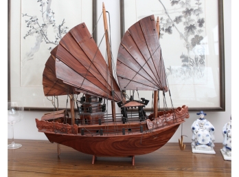 Chinese Wood Treasure Ship