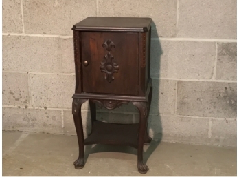 Interesting Mahogany Copper Lined Single Door Stand