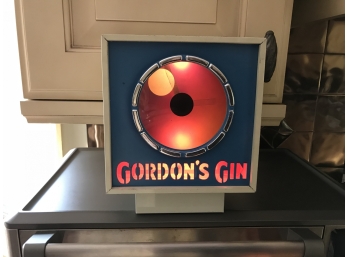 Vintage Gordon's Gin Advertising Clock ~ Works ~