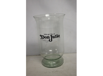 Large Glass Don Julio Tequila Hurricane Vase