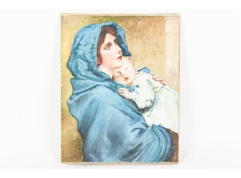 Oil Painting Of Woman And Child Marshall Fields