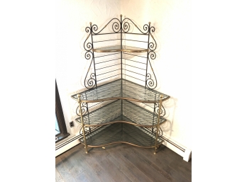 Enormous Bakers Rack With Glass Shelves (RETAIL $1898.00)
