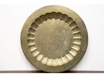 Brass Tray With Scalloped Detail