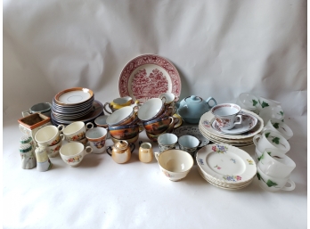 Large Vintage Mixed China Plate And Cup Lot Japanese & Other