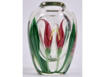 Signed Orient & Flume Art Glass Vase