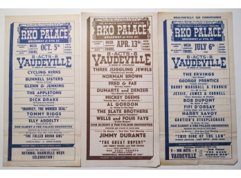 Three Vintage 1950 Vaudeville Playbills RKO Theatre NYC