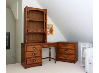 Young-Hinkle 'Ship's Ahoy' Desk With Hutch Top & Matching Chest