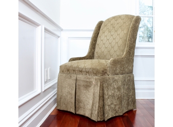Tall Back Upholstered Slipper Chair
