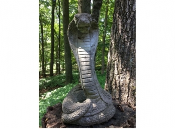 King Cobra Stone Garden Sculpture