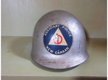 Vintage New Canaan Auxiliary Police Helmet