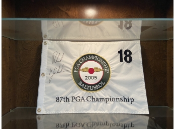 Phil Mickelson Autographed 87th. PGA Championship 18th. Hole Flag