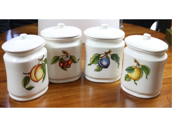 Hand Painted Ceramic Storage Jars - Made In Italy