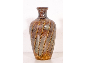 Andrew Quient Signed Glazed Art Pottery Floor Vase