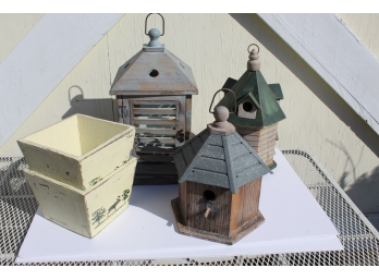 Planters, Birdhouses & Lantern