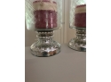 Pair Of Lovely Candle Hurricanes Retailed By Pomeroy