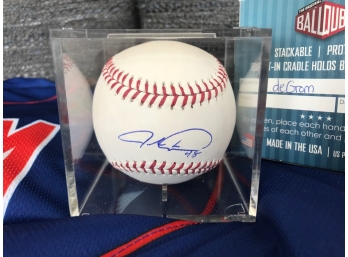 Signed Jacob DeGrom Ball And Promo Jerseys