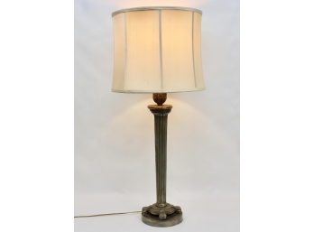 Bronze Tone Column Base Lamp