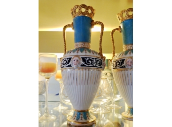 Pair Vintage European Ceramic Urns And More