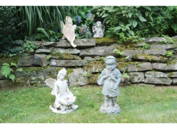 Group Of Resin Garden Figures