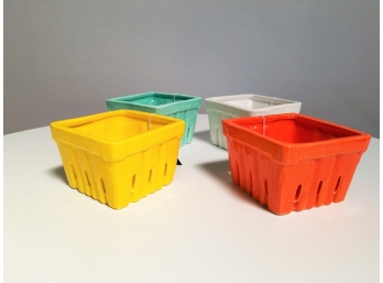 4 Creative Co-op Stoneware Berry Baskets