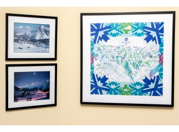 Salt Lake City, Utah 2002 Olympic Print & Two Ski Photo Prints
