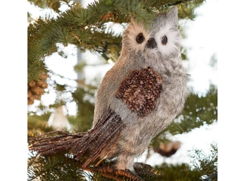 Pottery Barn  Centerpiece Winter Woods Owl