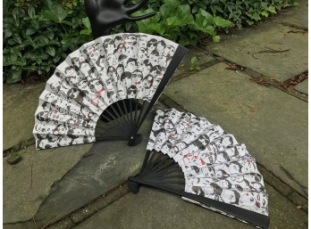 Two Paper Fans From The Lanvin 150th Anniversary Fashion Show