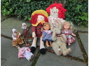 Group Of Miscellaneous Dolls And Stuffed Animals