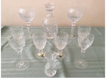 Ten Pc Lot Of Waterford Crystal