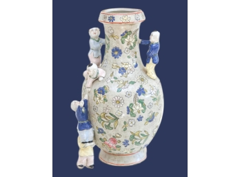 Chinese 'Five Boys' Vase (Made In Macau)