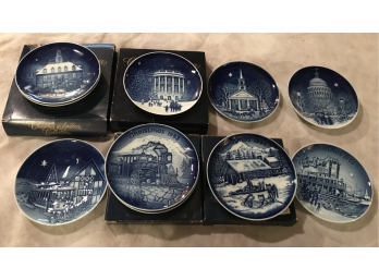 Eight Christmas In America Plates
