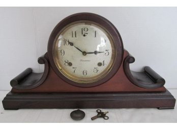 Beautiful Sessions Mantle Clock With Key And Pendulum - Needs Repair