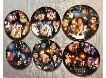6-piece Set Of Limited Edition Collectible Elvis Plate Set From 'An Evening With Elvis' Series