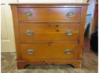 Antique Pine Small Chest Of Drawers