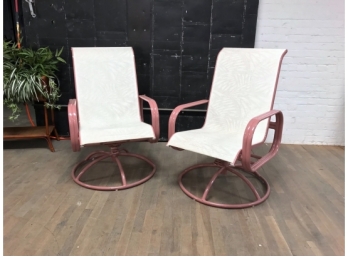 Pair Swivel Side Chairs By Casual Creations, Florida - Retail $300