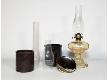 Hurricane Lamp And Vintage Pairing